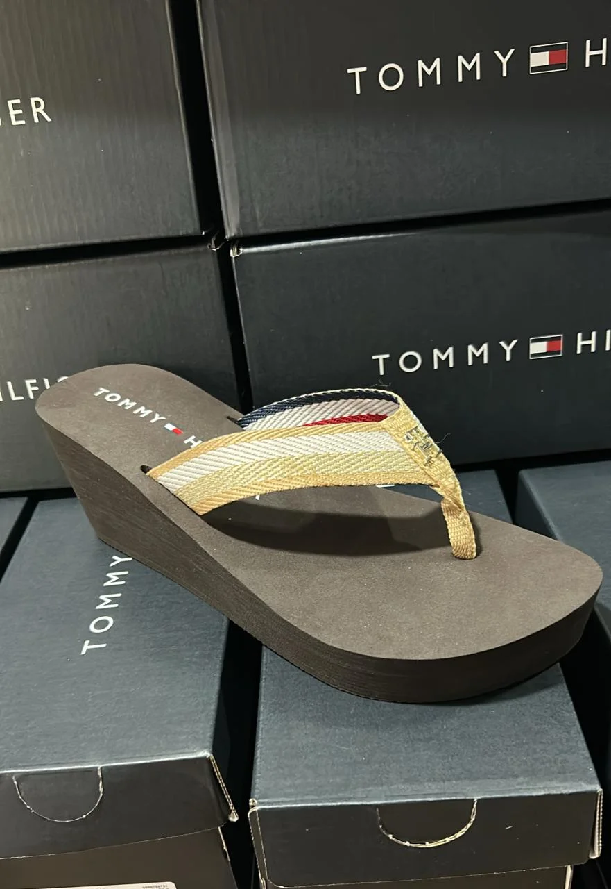 Sandalias Tommy - Tacón Alto - Café/Beige