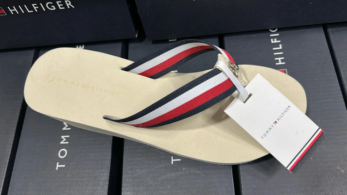 Sandalias Tommy - Tacón 6 cms - Beige - Rayas