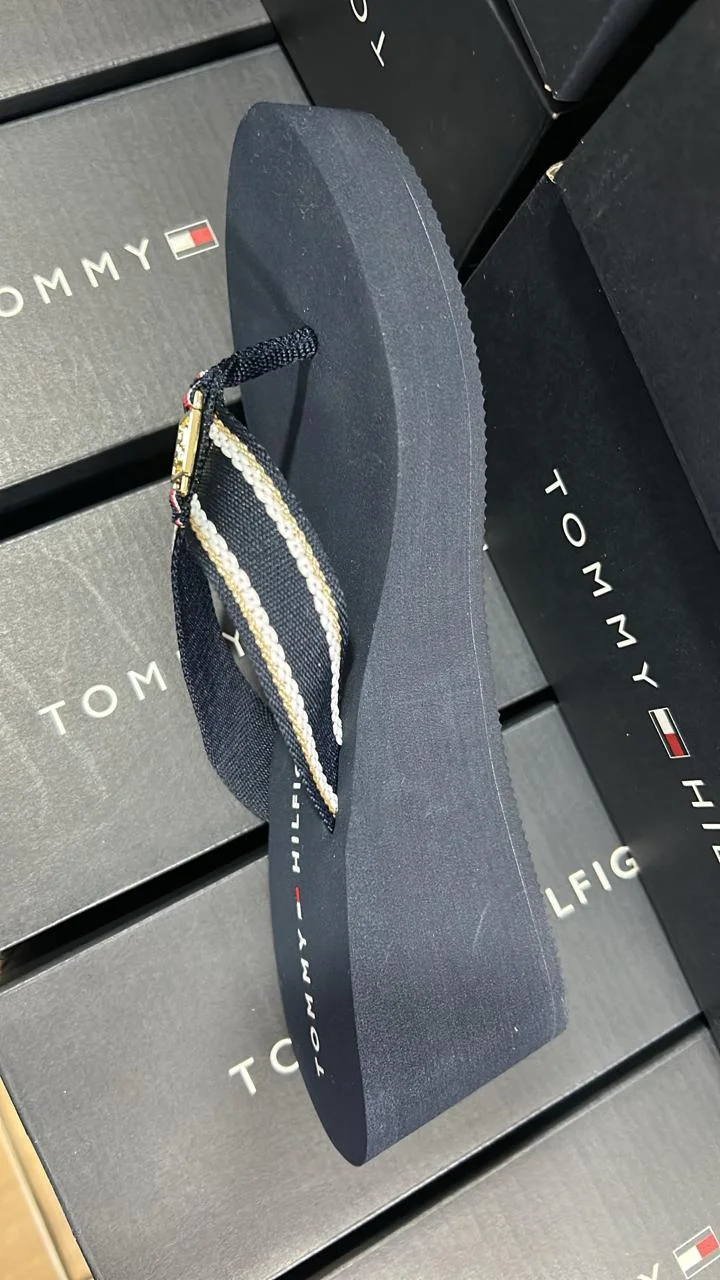 Sandalias Tommy - Blue Golden - Tacón Alto