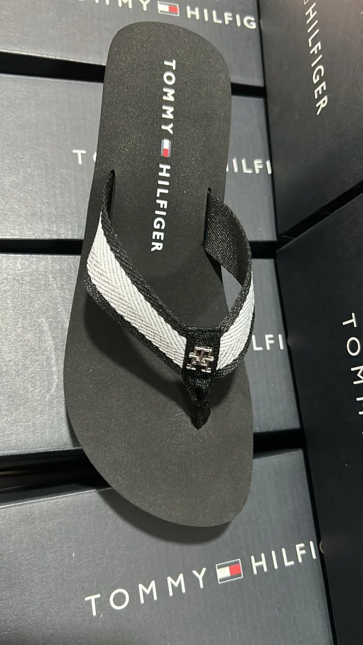 Sandalias Tommy - Tacón Alto - Negro/Plata