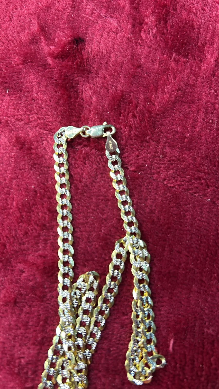 Cadena de Oro Italiano Estilo Cubano Diamantado