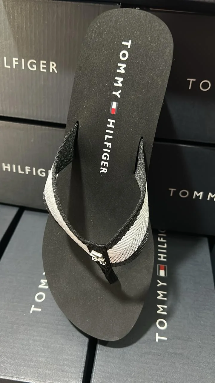 Sandalias Tommy - Tacón Alto - Negro/Plata